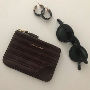 COMME des GARÇON brown leather coin purse